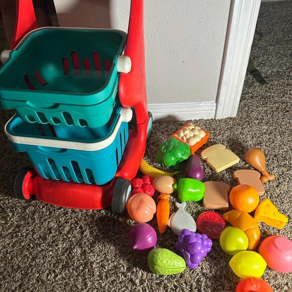 B Toys Shopping Cart and Food
